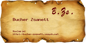 Bucher Zsanett névjegykártya